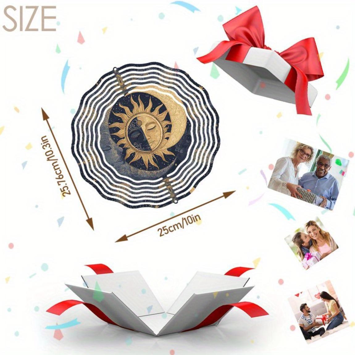 

Металлическая мандала «Солнце и Луна» - Ручная работа, подвесной декор для сада, патио, веранды | Элегантное украшение для двора, не требует электричества 01A