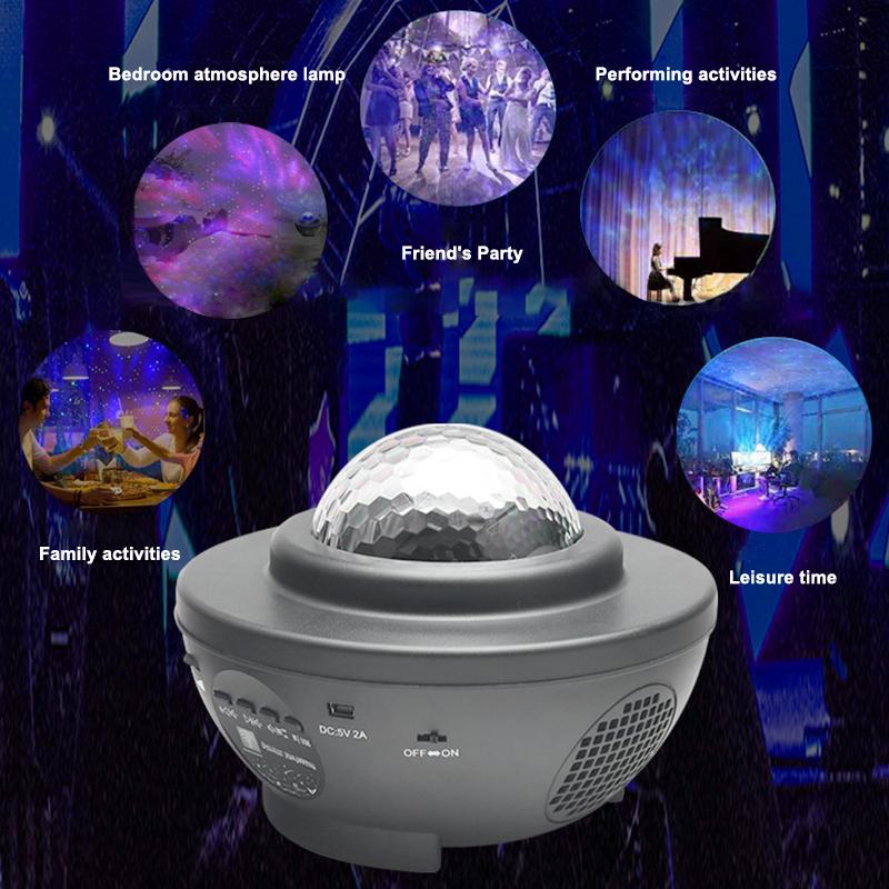 Updated Baby Star Light LED Laser Projector Lamp Projection Speaker Wireless Music Starry Star Projector With Remote