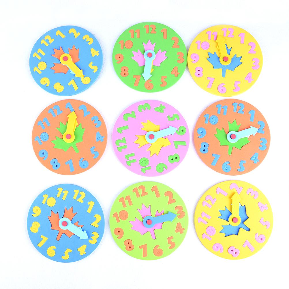 Cute Eva Foam Number Clock Time Jigsaw Puzzle Kids Learning Toy,
