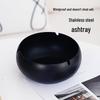 Large Windproof Stainless Steel Ashtray for Bars, Pubs, and Cafes