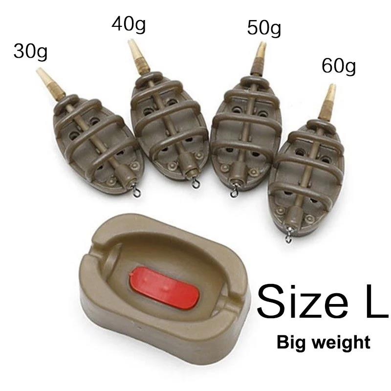 Inline Method Feeder Mould Bait Thrower Bait Plumb Set Carp Fishing Bait Holder Tool for Freshwater Fishing Accurate Bait