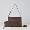 Niche minimalist mail carrier bag, simple envelope bag, sheepskin shoulder bag, all-steel hardware buckle, flip seam, armpit bag.