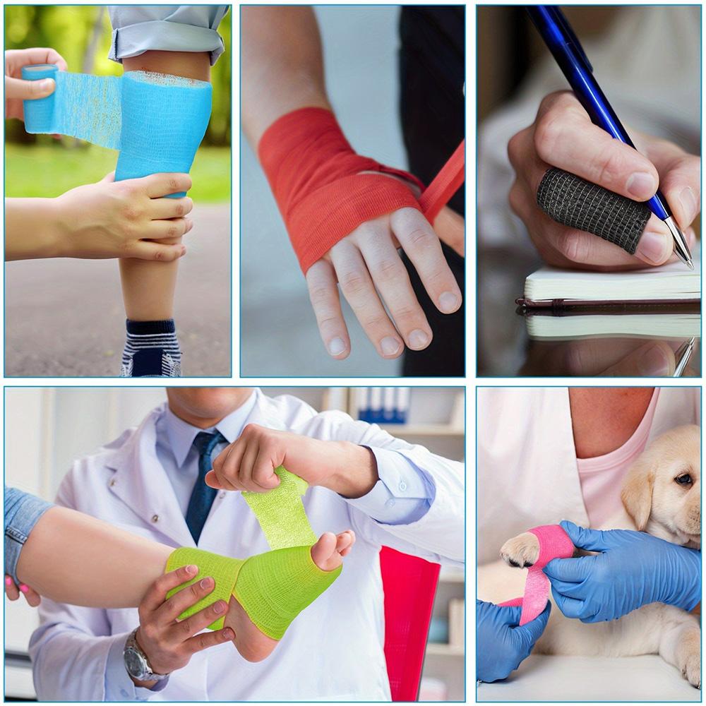6/12 Rolls Self Adhesive Bandage Wrap Cohesive Breathable Vet Wrap For Sport Wounds 2 X 5 Yards Athletic Support