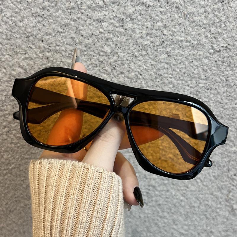 New Cool Square Double Bridge Sunglasses Retro Men'S Outdoor Driving Glasses Fashion Women'S Sunshade Shades Uv400 Eyewear