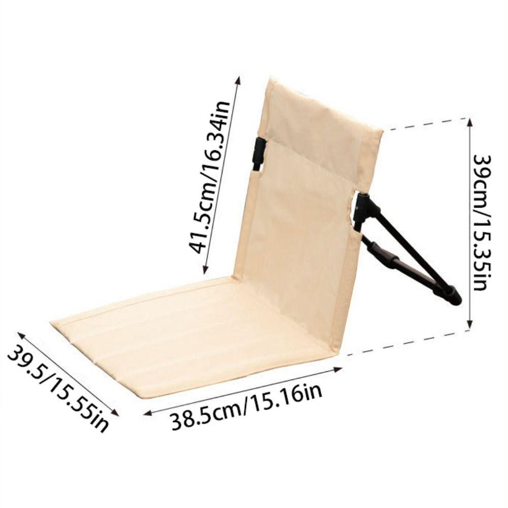 Aluminum Zinc Zinc Alloy Frame Folding Backrest Cushion Single Lazy Chair  Picnic Activities