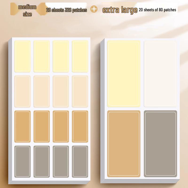 Cute Waterproof Self-Adhesive Color Label Stickers - Writable for Office and Price Marking Tasks