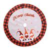 And Red Classic Black Checkered Tree Skirt With Unique Forest Elder Design Ideal For Christmas Celebrations