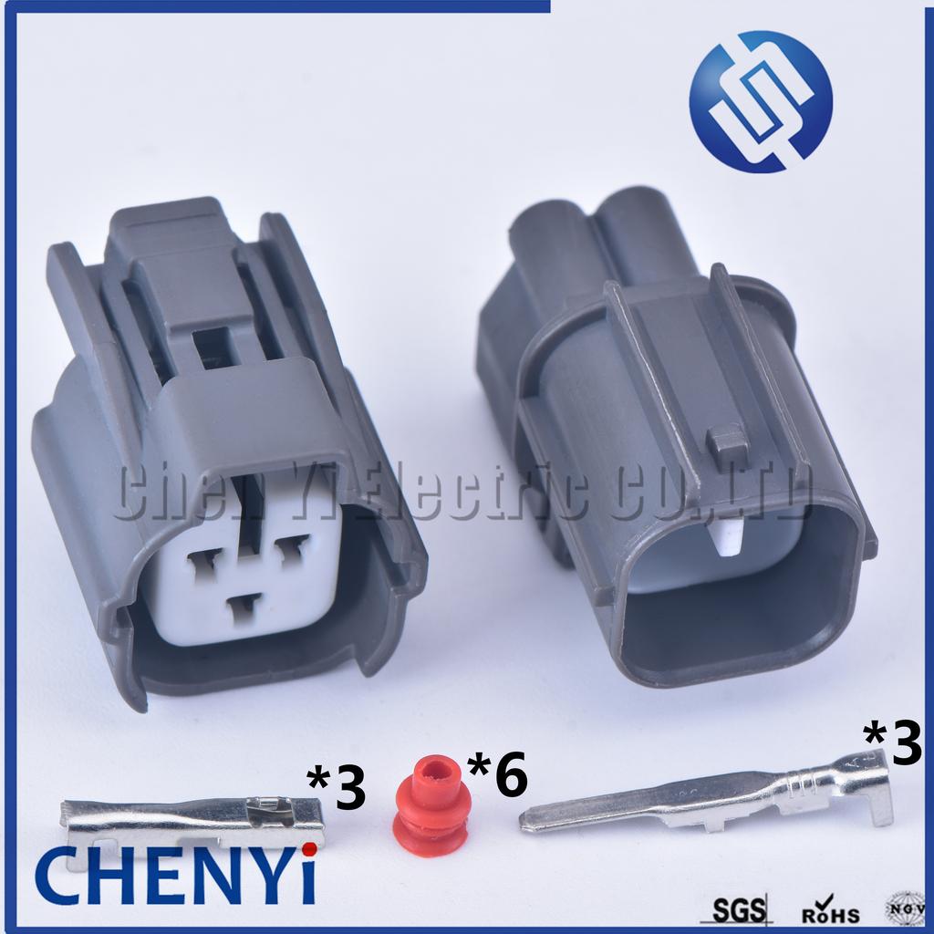 3 Pin Automotive Wire Harness Connector Plastic Plug 6181-0072 6189-0131 For Excavator Sensor Solenoid Valve Yamaha OBD2