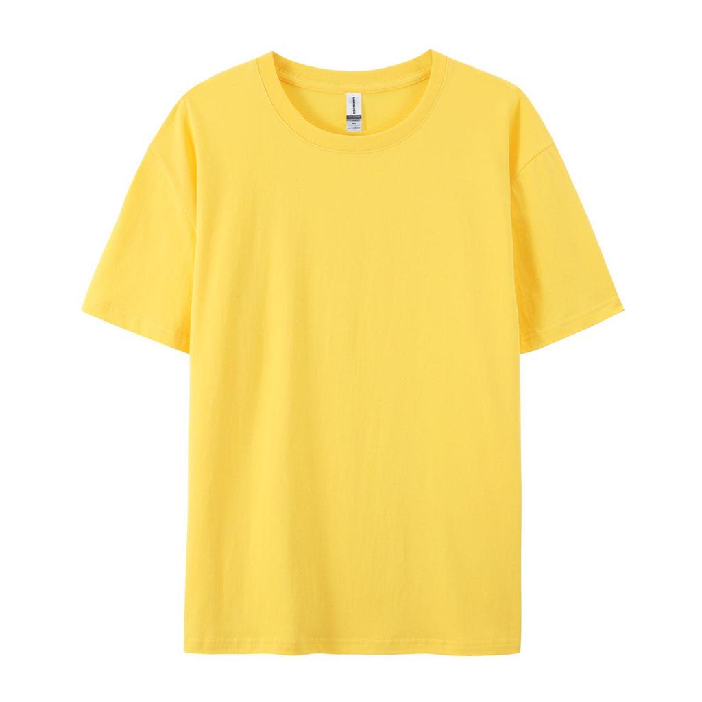 T-shirt Unisex Cotone Girocollo Manica Corta Vestibilità Larga - Colore Unito Traspirante per l'Estate