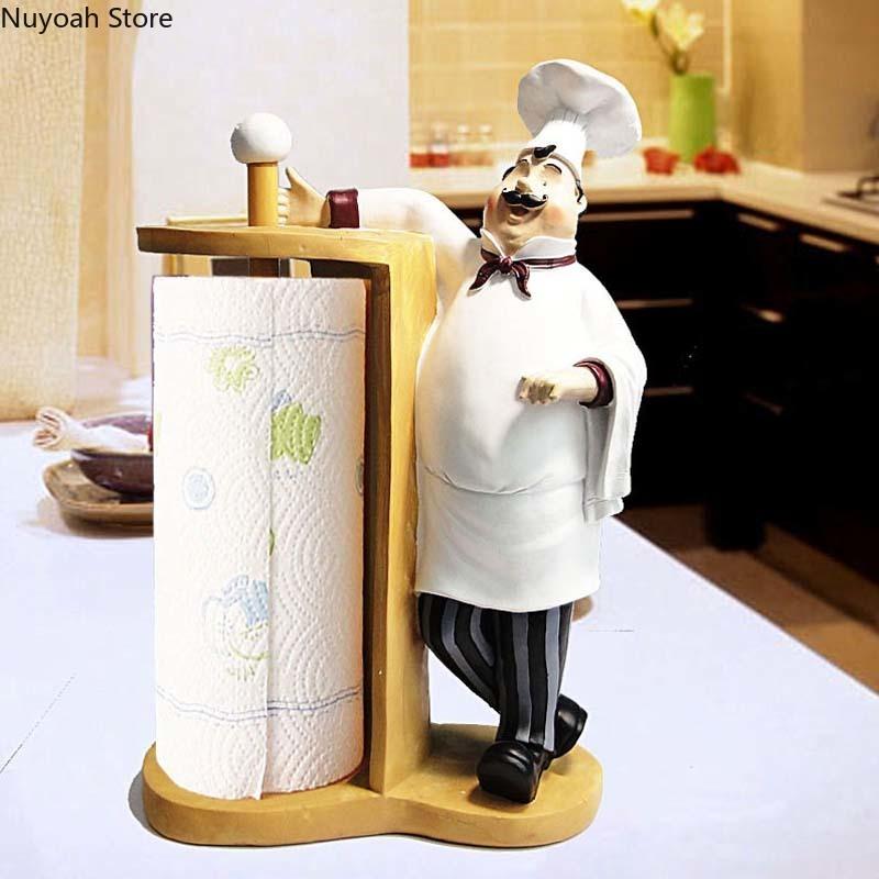 Resin Kitchen Paper Towel Holder Creative Household Paper Roll Holder Vertical Chef  Towel Holder Toilet
