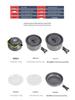 Non-Stick Portable Cookware Set with Teapot for 5-6 People - DS-508 Camping & Picnic Set