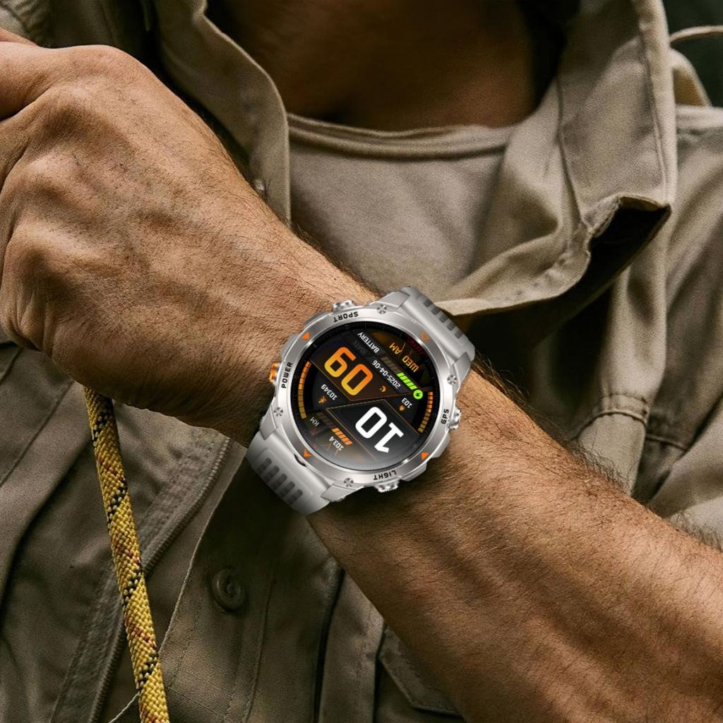 Rainbuvvy HT37 GPS Chytré hodinky 1,46palcový IPS displej Bluetooth hovor Vodotěsnost IP68 Svítilna Srdeční tep 540mAh Android Sportovní hodinky