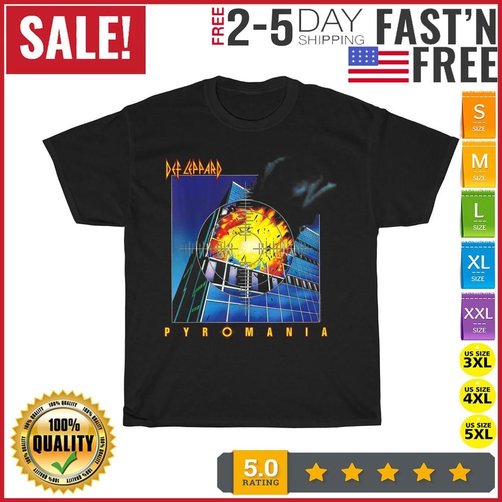 

Def Leppard Pyromania Vintage T Shirt Men Fashion 2023 Women T Shirt Short NEW 3XL