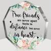2D Flat Acrylic Friendship Keepsake Decorations Plaque, Flower Design, Suitable for Wall Decoration, Porch, Room, Villa, Accents Home, Hallway, or Wor
