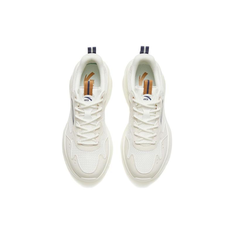 Anta Little Dad Comfortable Wear Resistant And Lightweight Low Top Sports Casual Shoes Men's White Gray Blue Sneakers 912328815-1