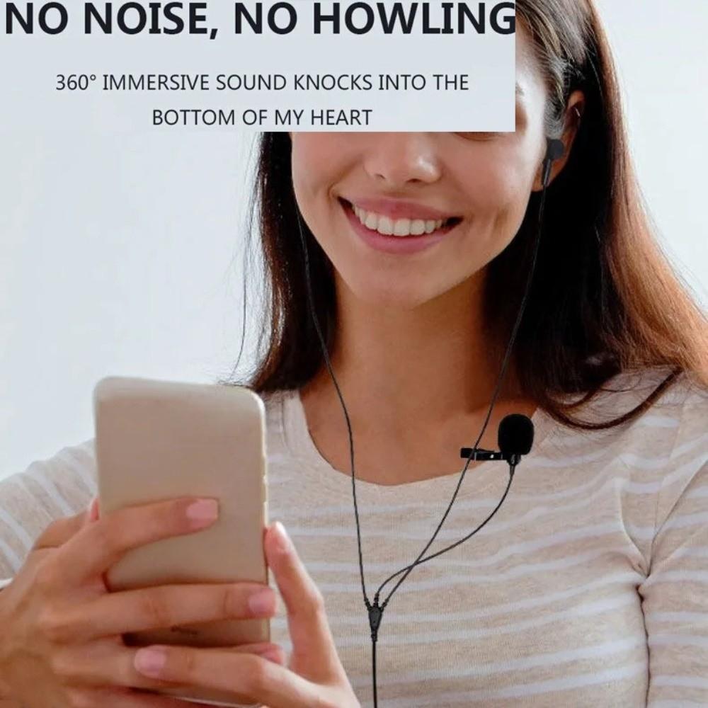 with Lavalier Mic Wired Earphone 3.5mm/TypeC Wired Headset Earpiece Earphones  Listen To Music