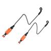 2PCS Fishing Alarm Hanger ABS Stainless Steel Portable Fish Bite Bait Alarm Bite Indicator Carp Fishing Chain for Outdoor Red