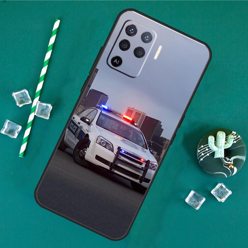 

police car Case For Oppo A17 A15 A40 A60 A80 A16 A76 A96 A18 A38 A58 A78 A98 A91 A57 A74 A94 A54S Cover OPPO A79 5G