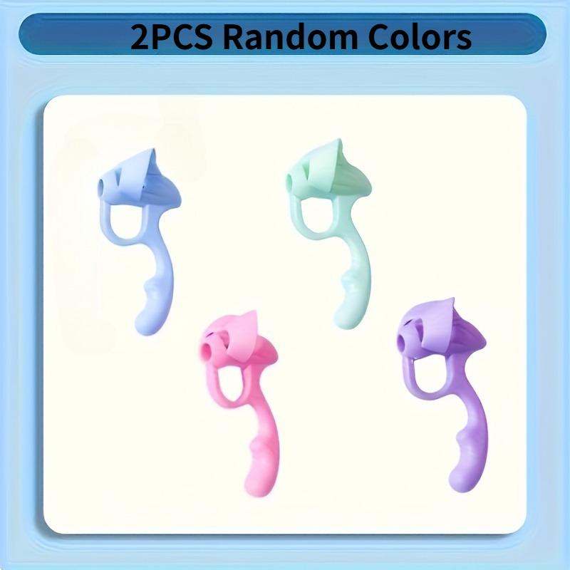 

2/4pcs Pen Grip Correctors,Writing Posture Aid,Soft Gel Pencil Grips,Handwriting Correction Assistant,Random Colors.