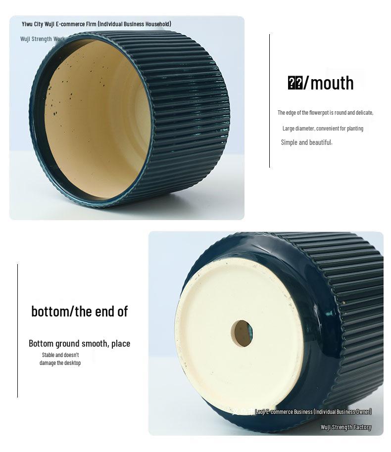 Ceramic Orchid Flower Pot - White Light Luxury, Minimalist Nordic Design for Indoor Living Room