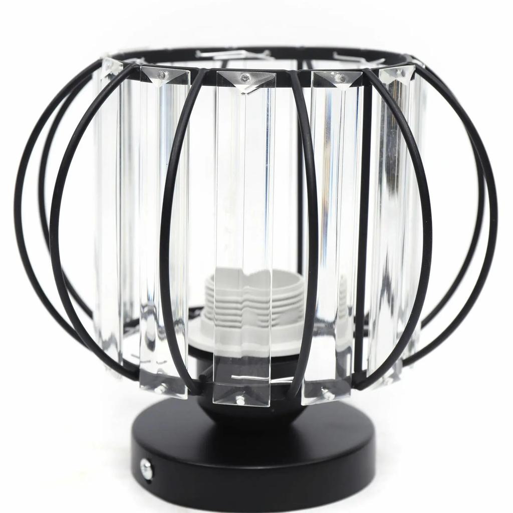 Modern Crystal Flush Mount Ceiling Light with Clear Prisms, 20W E27 Hallway Chandelier for Indoor Lighting