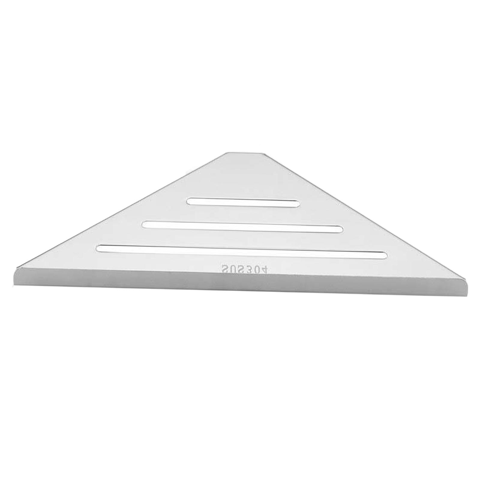 

Полка для душа без сверления Треугольная угловая полка Организация для дома Общежития Настенная полка для ванной комнаты Органайзер для хранения серебряный