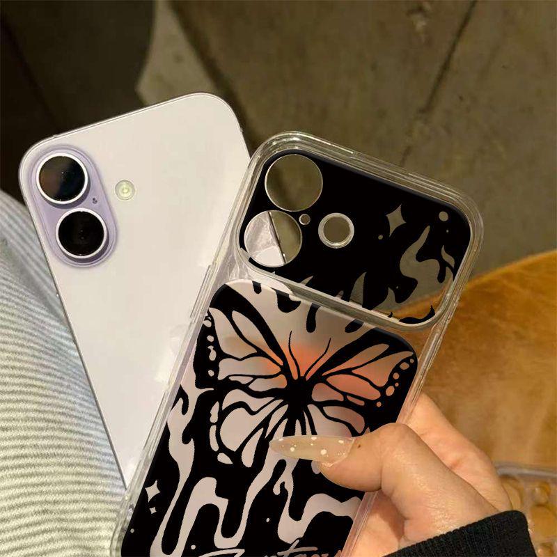 

Dream Black Butterfly 17-in-1 Phone Case – Fits Apple 17/16 Pro Max, 15/14, and Transparent 13/12 Models iPhone 17 Air