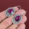 Faceted Kashmir Ruby Earring 925 Sterling Silver Earring Vintage Earrings Kashmir Ruby Real Gemstone Jewelry Handmade Earring Gifts For Her