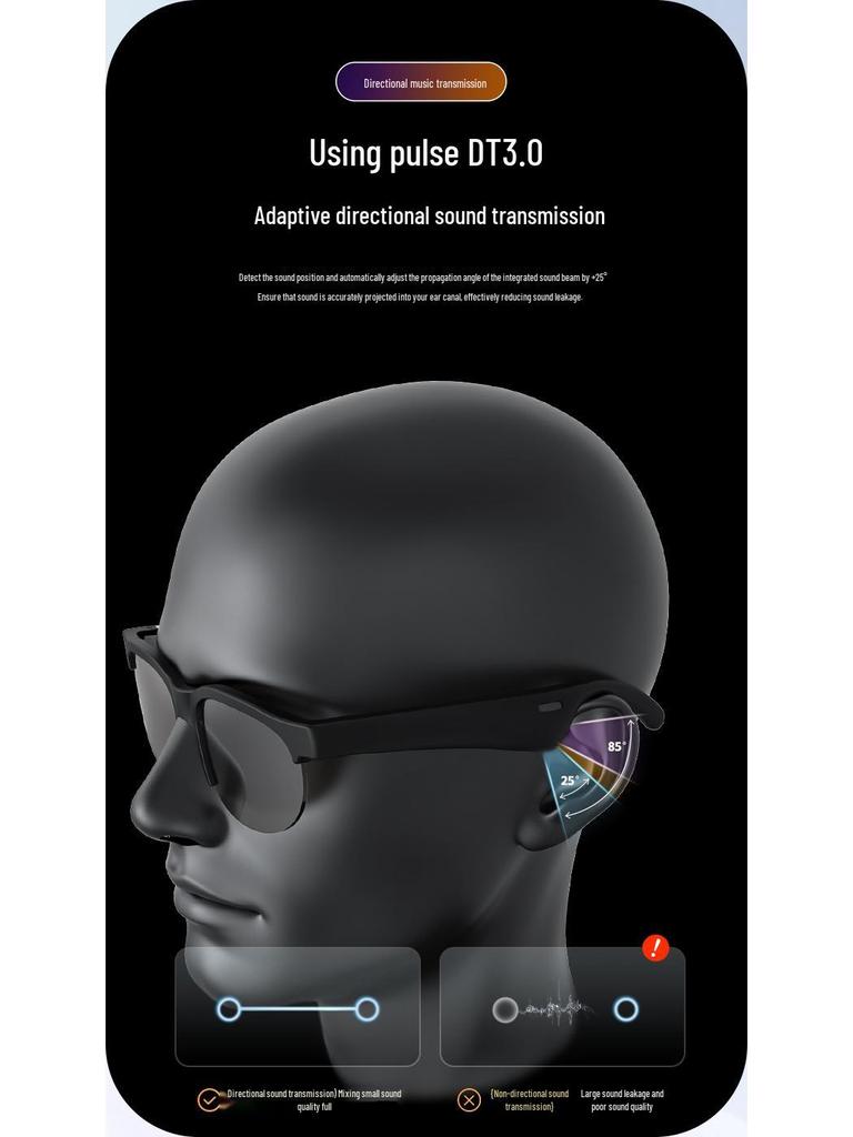 XG88Pro Bezdrátové Bluetooth Chytré brýle - Stereo sluchátka s otevřeným uchem pro cyklistiku a sport