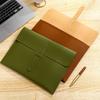 Faux Leather Document Bag Large Capacity Lightweight Waterproof Document Organizer Business Students Portable File Holder with Secure Closure