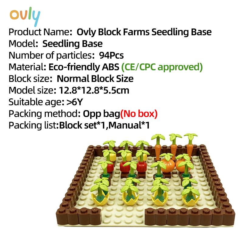 

Ovly Farm База для рассады MOC Набор деталей для овощей и фруктов Животные Сделай сам Конструктор Детский подарок с инструкцией Скачки
