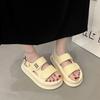 Sandals Women's 2025 Summer New High-end Thick-soled Velcro Casual Versatile Outer Wear with Skirt Beach Sandals