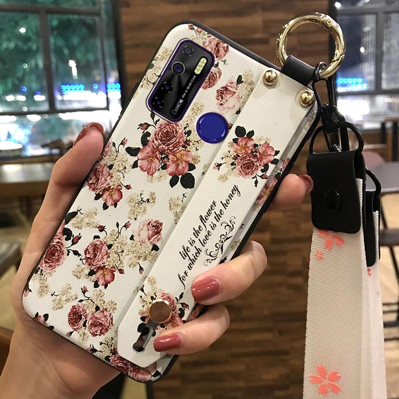 Shockproof Wrist Strap Phone Case For Tecno Camon15/15Air/16S/KD7H/CD6/CD7/Spark5/5Pro Wristband Protective Back Cover