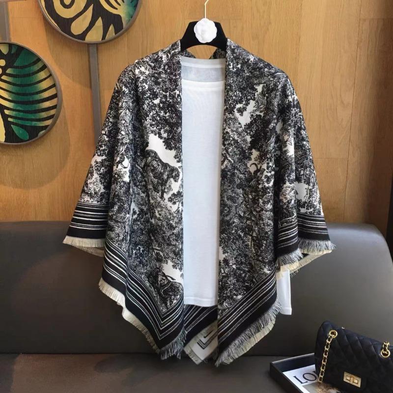 New Imitation Cashmere Scarf for Women Korean Version Contrasting Color Autumn and Winter Warm Couple Scarf British Fashion Long Shawl