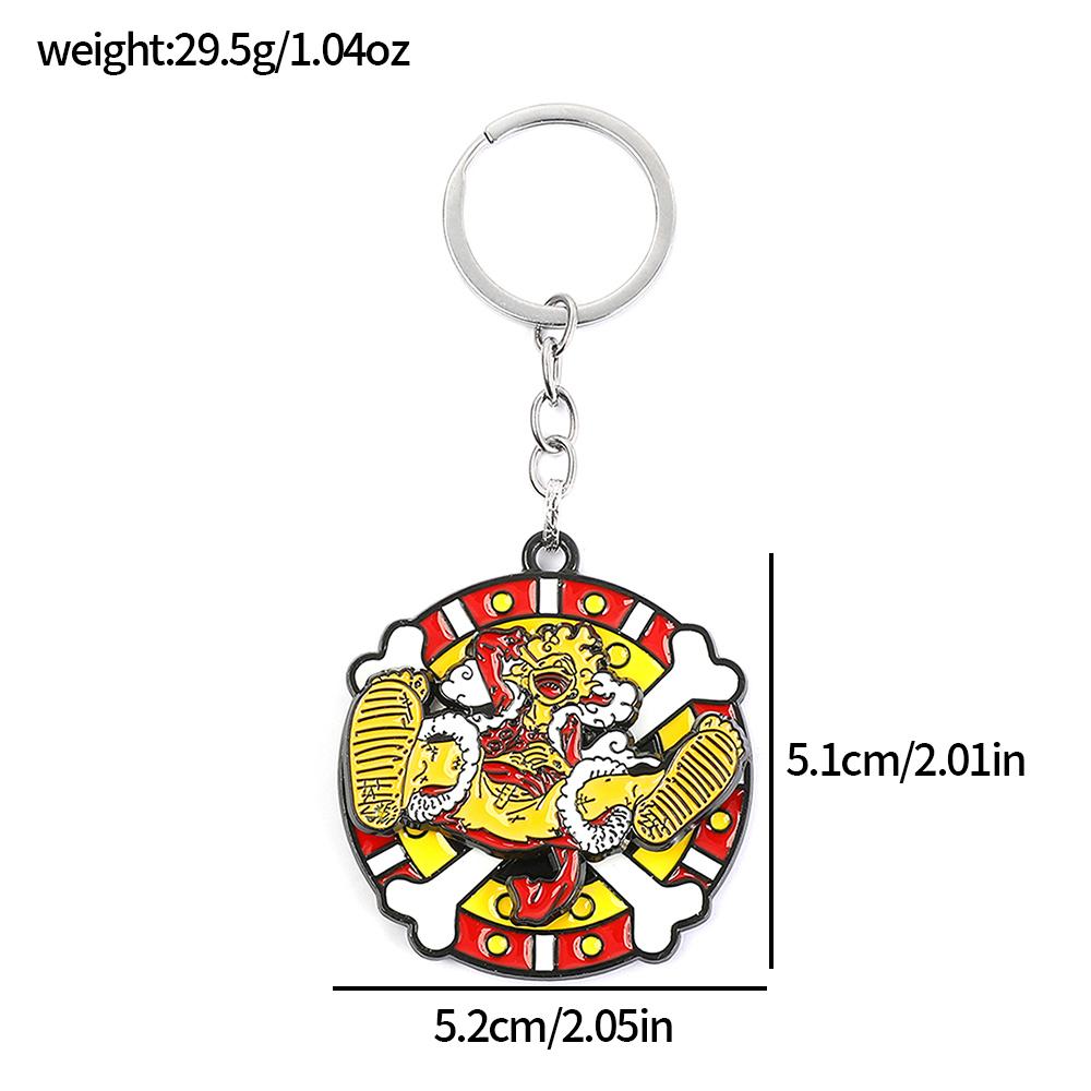 

One Piece Roronoa Zoro & Monkey D. Luffy Rotatable Keychain Unisex Anime Character Keyring Pendant Backpack Accessory Gift