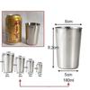 Shot Glass Stainless Steel 30ml 70ml 180ml 320ml Mini Wine Cup