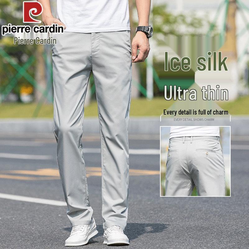 Pierre Cardin Men s Summer Business Casual Straight Leg Trousers 29