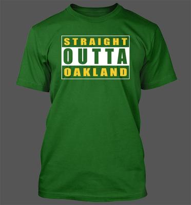 Straight Outta Oakland T-Shirt - Oakland Athletics A's Baseball Oaktown Hip Hop