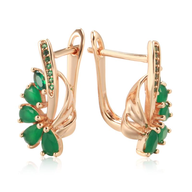 

Полые геометрические серьги с зеленым цирконом висячие для женщин, модный ювелирный подарок зелёный