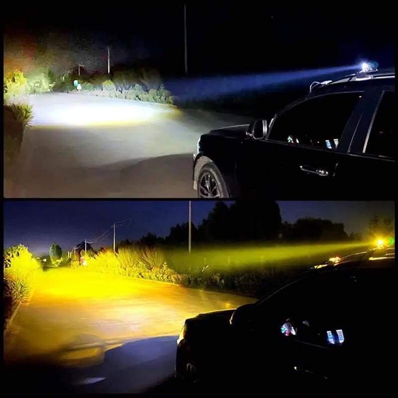 1 pc Super Bright 3000K Yellow 6000K White 12V 24V Offroad Spot Flood Combo Work Light LED Light Bar for Car SUV