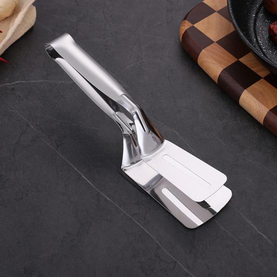 1/2/3Pcs Stainless Steel Spatula Tong Long Handle Multifunction BBQ Steak Meat Fish Frying Bread