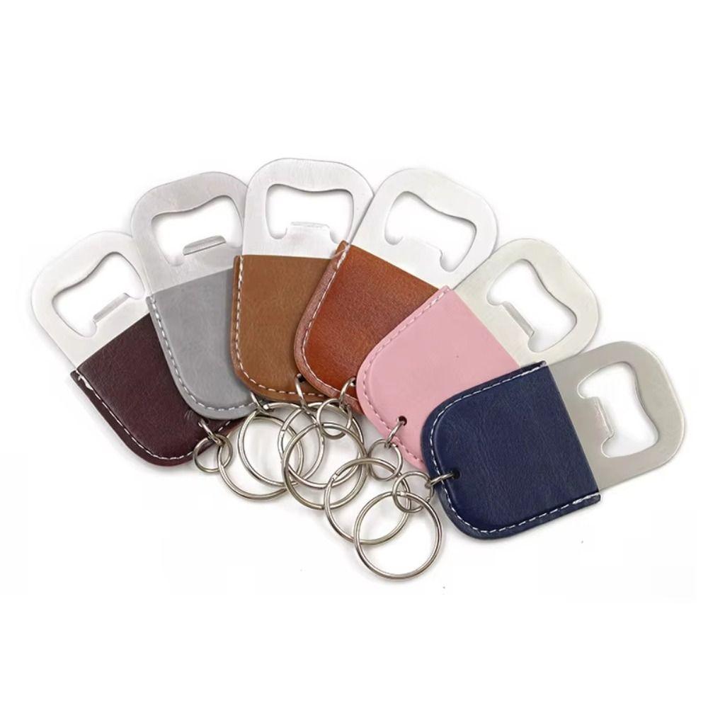 Wine Bottle Opening Fashionable Keyring Leather Kitchen Gadget Bottle Opener Keychain  Outdoor