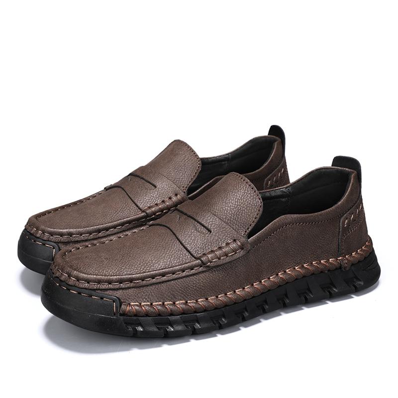 FashionLightweight Formal Men Loafers Moccasins Italian Breathable Slip On Male Boat Shoes Fashion Genuine Leather Men's Casual Shoes