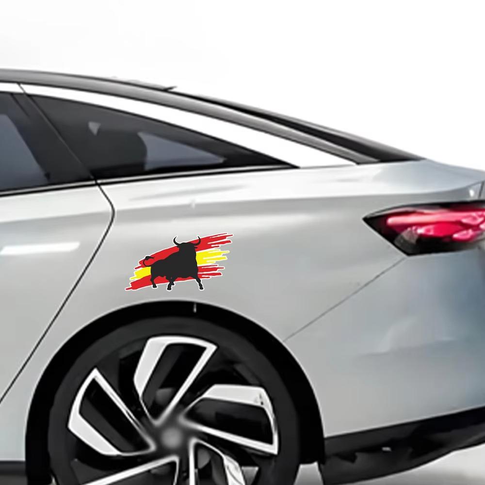 Spain Bull Pattern Waterproof Stickers, Creative PVC Vinyl Decals for Car Motorcycle Laptop Handcart Poster DIY Decoration
