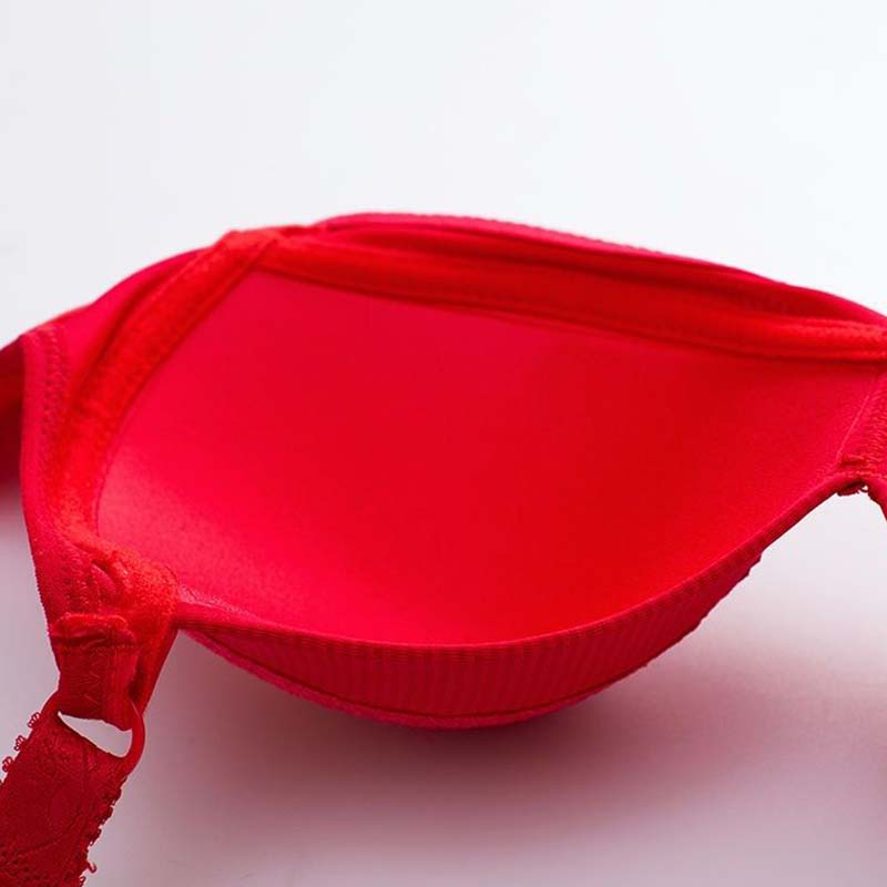 Massage Breathable Bra Gather Anti-sagging No Steel Ring Beautiful Back Thin Wireless Women's Underwear Sweet Sexy Lace Embroidery Simple Casual