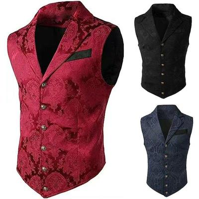 Colete Gótico Medieval para Homens Colete Steampunk Vintage Traje Vitoriano Jaqueta Pirata Renascentista