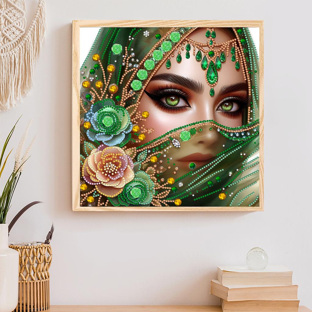Beauty Special Shaped 5D DIY Partial Drill Diamonds Dots Gem Art Kits for Adults Home Wall Decor Diamond Dots Paintings 30x30cm