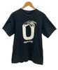 Undercover U Logo Print T-Shirt, Short Sleeve Cut And Sew, Black, Size 3, 101Mt Unisex T-Shirt