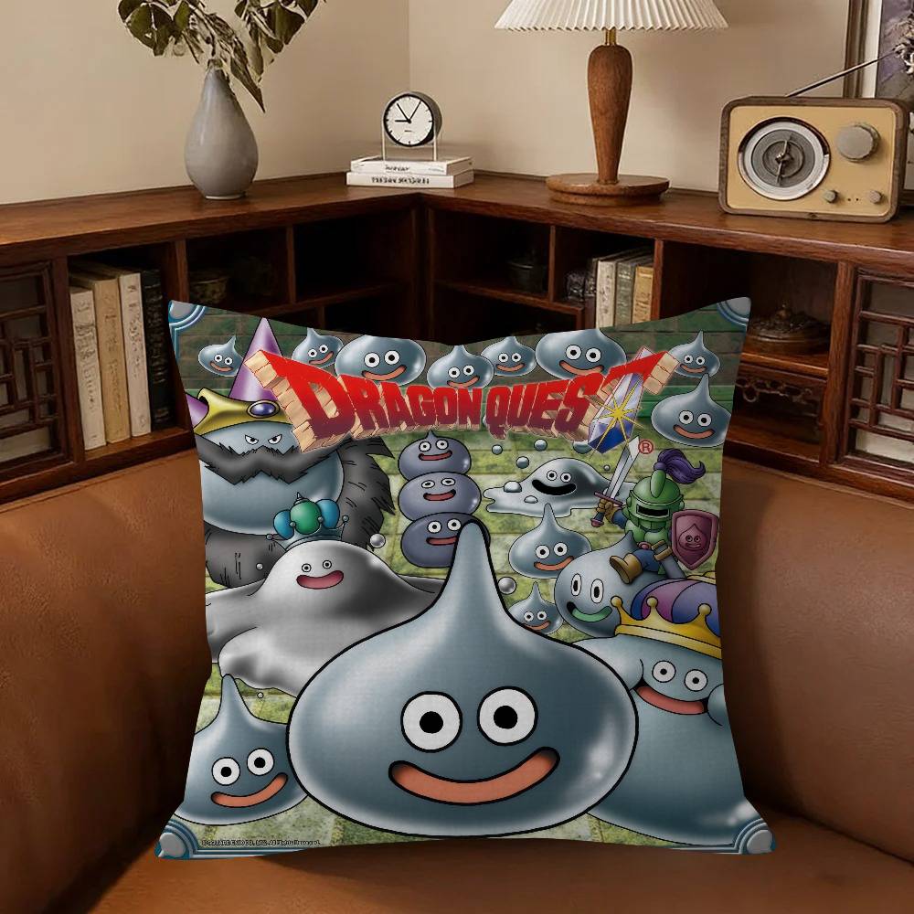 Cartoon Slime D-dragon Quest Children  pillow cover sofa cushion cover home room decoration children gift