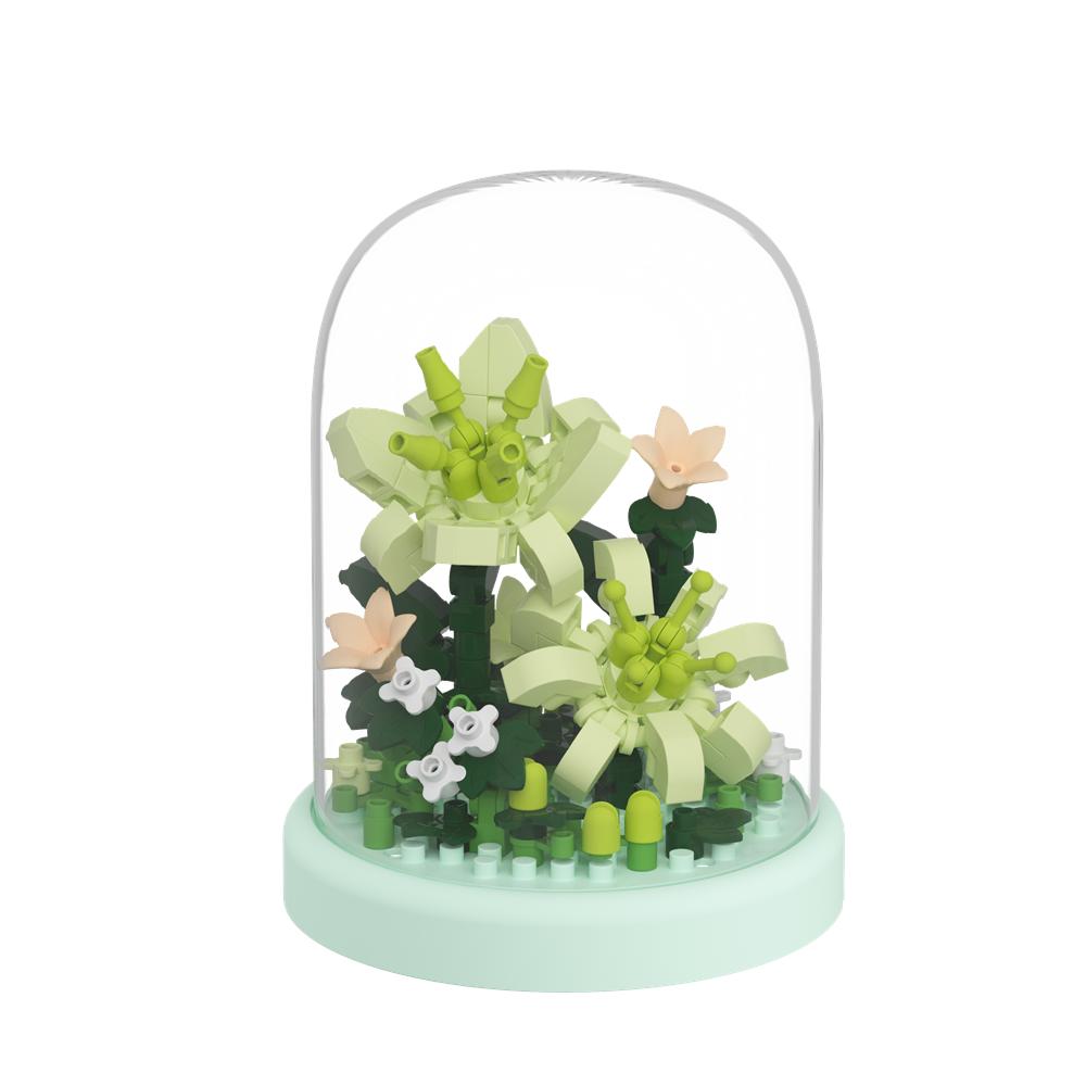 City Series Creativity Flower Blossom Bonsai Potted Plant Micro Building Block Set Block Bricks Home Decoration Toy For Kids Children